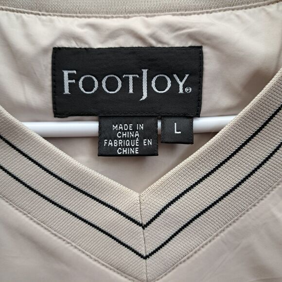 Vintage FOOTJOY Sz Lrg Golf Pullover Windbreaker Pockets FJ Fountain Springs GC - Picture 3 of 9